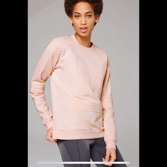 Ivy Park Corded '04' Sweatshirt in Light Pink - Picture 1 of 9